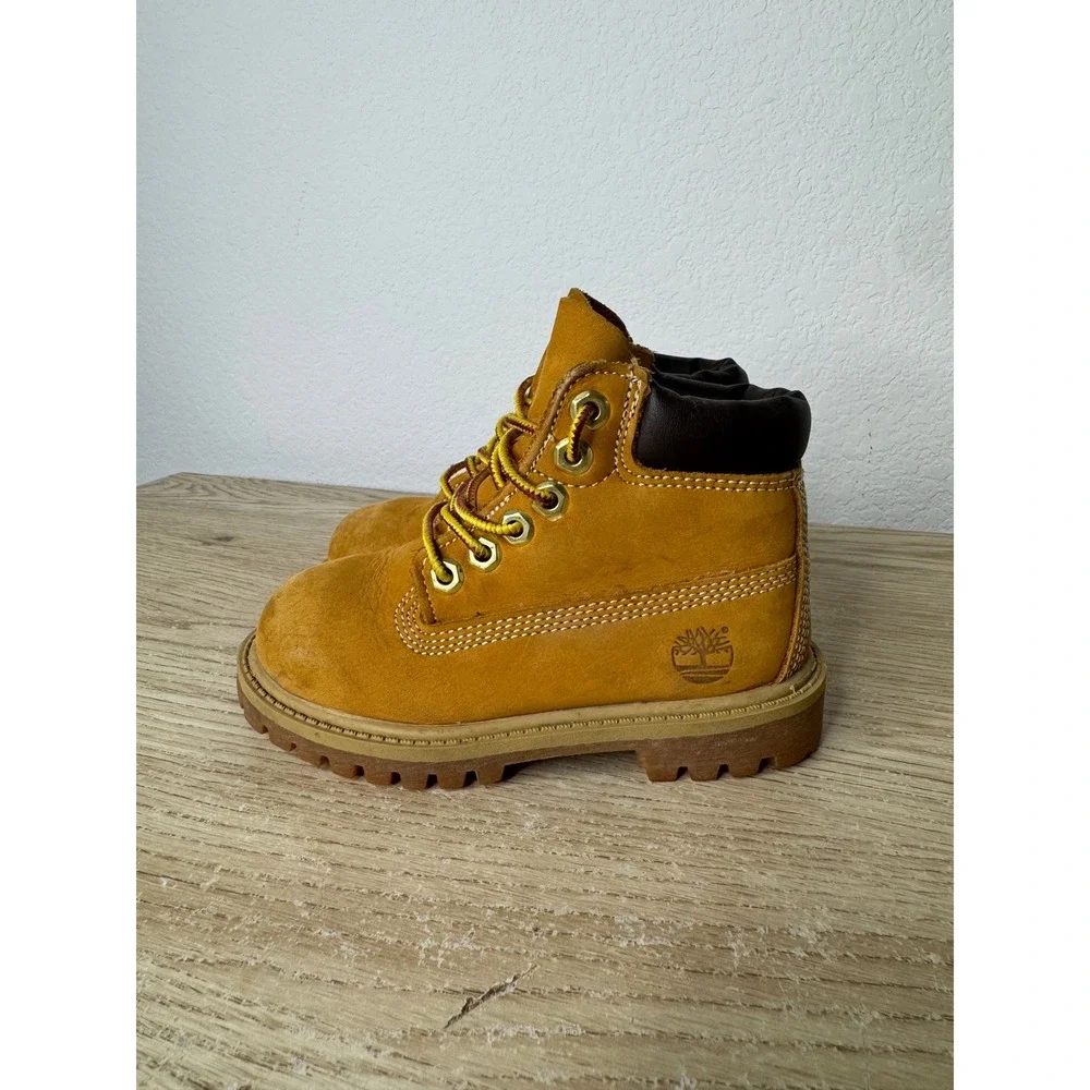 Timberland Wheat Nubuck 6 Inch Waterproof Premium Boots Toddler 8.5‎ M Outdoor